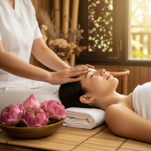 Rücken-, Schulter- und Kopfmassage